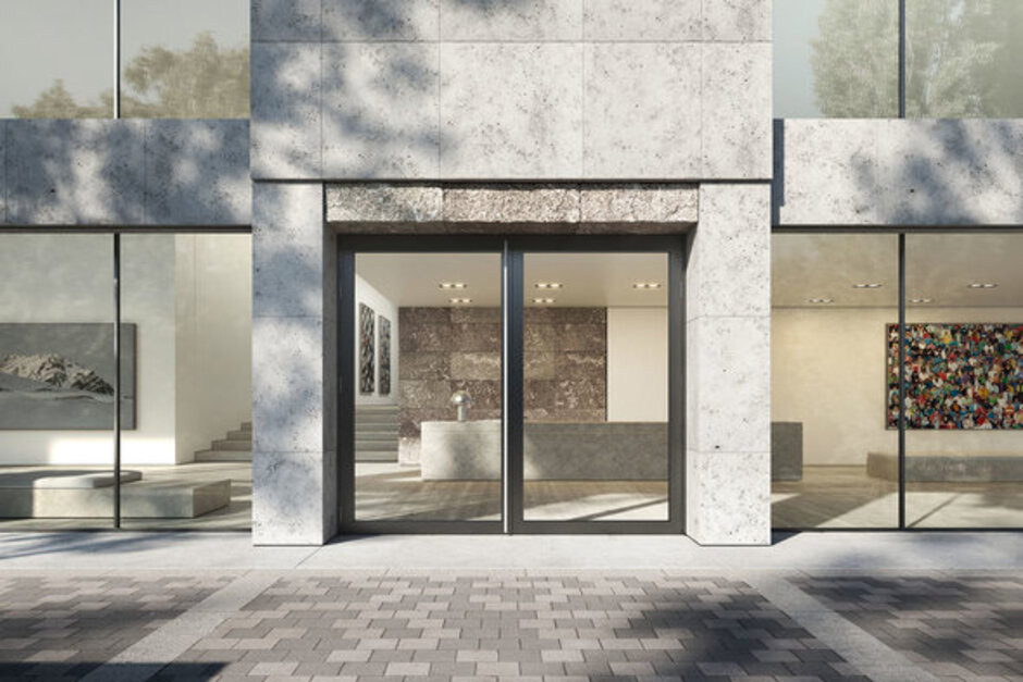 Objekttür von Schüco